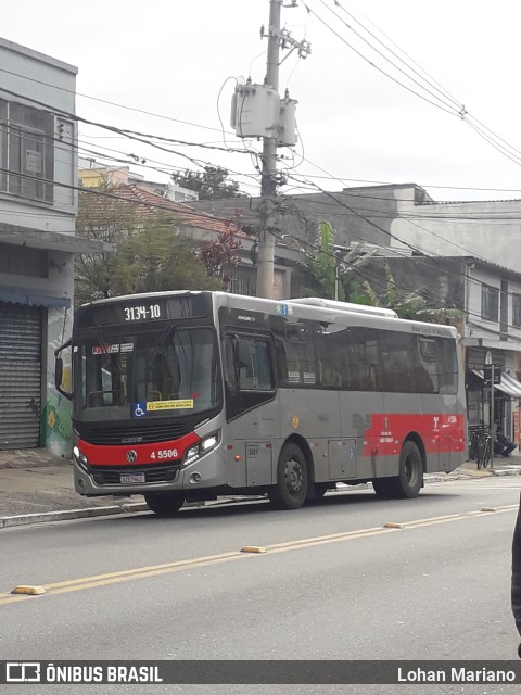 Allibus Transportes 4 5506 na cidade de São Paulo, São Paulo, Brasil, por Lohan Mariano. Número da foto: #10395669.
