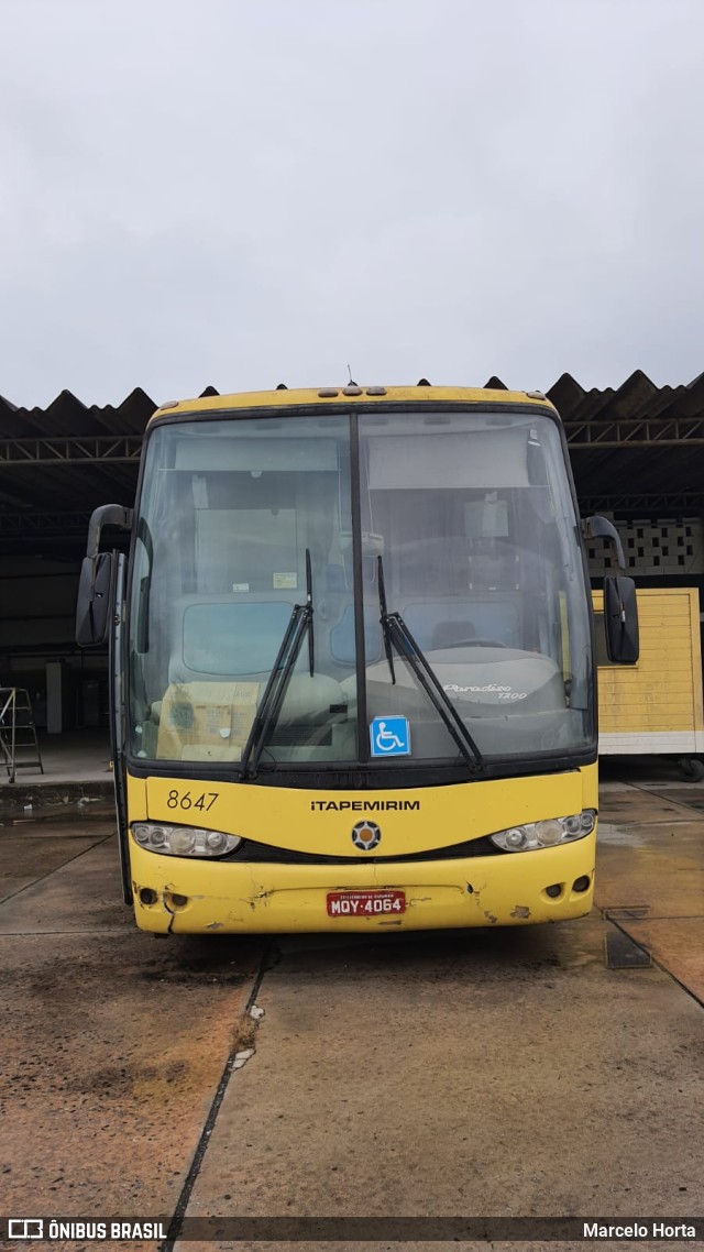 Viação Itapemirim 8647 na cidade de Rio de Janeiro, Rio de Janeiro, Brasil, por Marcelo Horta. Número da foto: #10395192.