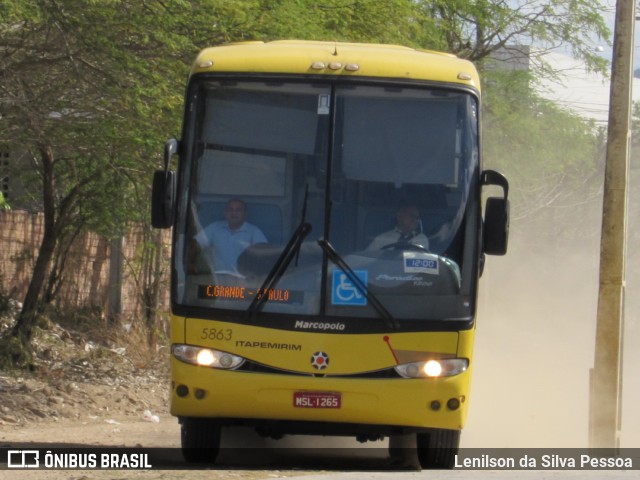 Viação Itapemirim 5863 na cidade de Caruaru, Pernambuco, Brasil, por Lenilson da Silva Pessoa. ID da foto: 10396121.