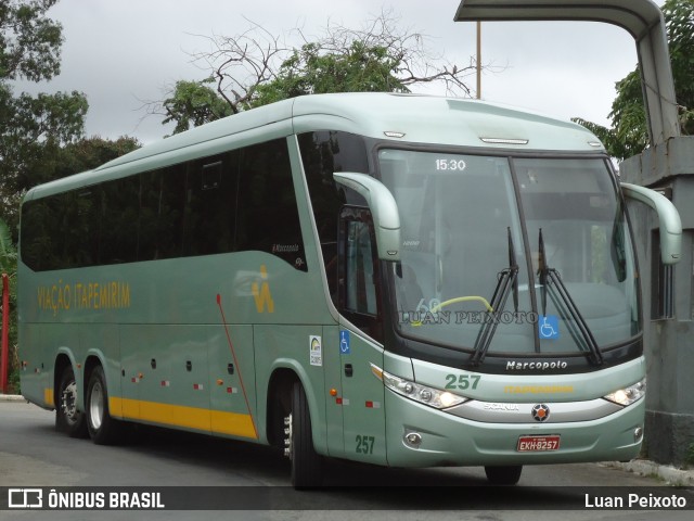 Viação Itapemirim 257 na cidade de Vitória, Espírito Santo, Brasil, por Luan Peixoto. ID da foto: 10394598.