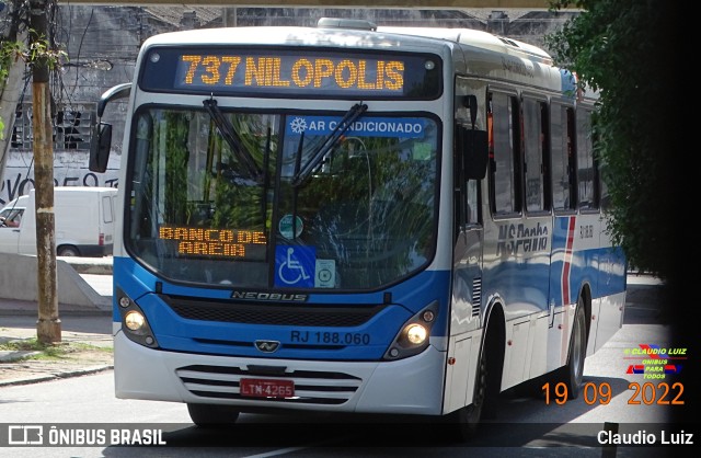 Viação Nossa Senhora da Penha RJ 188.060 na cidade de Rio de Janeiro, Rio de Janeiro, Brasil, por Claudio Luiz. Número da foto: #10396590.