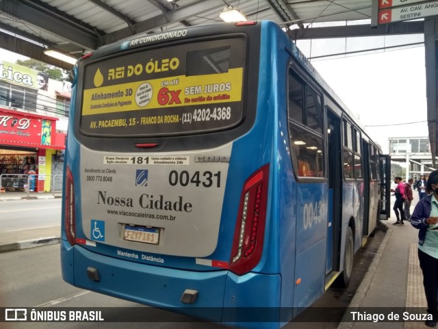 Viação Cidade de Caieiras 00431 na cidade de Franco da Rocha, São Paulo, Brasil, por Thiago de Souza. Número da foto: #10394814.