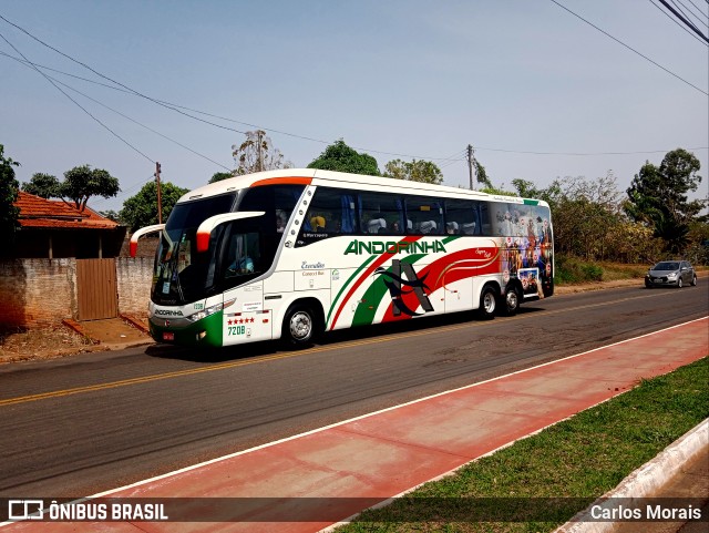 Empresa de Transportes Andorinha 7208 na cidade de Presidente Venceslau, São Paulo, Brasil, por Carlos Morais. ID da foto: 10395415.