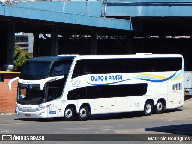 Viação Ouro e Prata 1003 na cidade de Porto Alegre, Rio Grande do Sul, Brasil, por Maurício Rodrigues. Número da foto: #10395391.