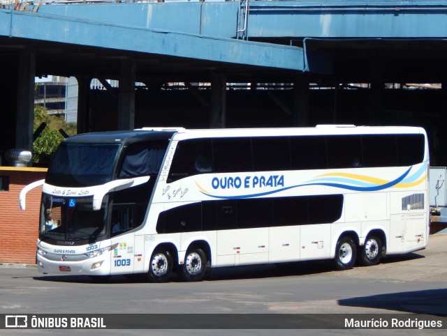 Viação Ouro e Prata 1003 na cidade de Porto Alegre, Rio Grande do Sul, Brasil, por Maurício Rodrigues. ID da foto: 10395391.