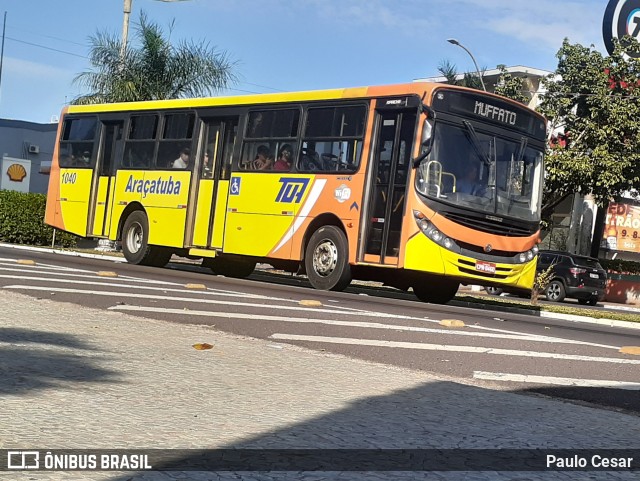 TUA - Transportes Urbanos Araçatuba 1040 na cidade de Araçatuba, São Paulo, Brasil, por Paulo Cesar. ID da foto: 10396082.