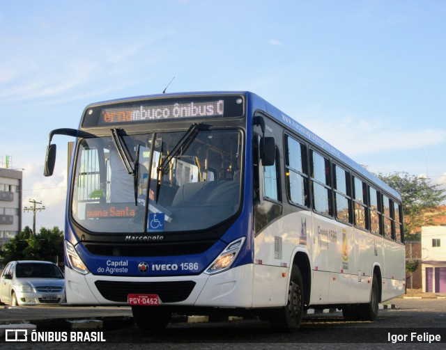 Capital do Agreste Transporte Urbano 1586 na cidade de Caruaru, Pernambuco, Brasil, por Igor Felipe. Número da foto: #10337773.