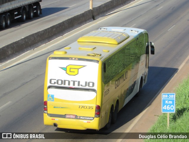 Empresa Gontijo de Transportes 17035 na cidade de Belo Horizonte, Minas Gerais, Brasil, por Douglas Célio Brandao. ID da foto: 10338565.