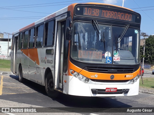 Viação São José A01011 na cidade de Nova Iguaçu, Rio de Janeiro, Brasil, por Augusto César. Número da foto: #10340077.