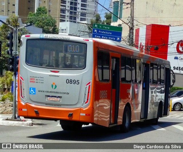 Viação Osasco 0895 na cidade de Osasco, São Paulo, Brasil, por Diego Cardoso da Silva. ID da foto: 10400862.