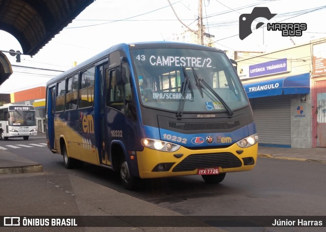 Viação Leopoldense 10232 na cidade de São Leopoldo, Rio Grande do Sul, Brasil, por Júnior Harras. ID da foto: 10399542.