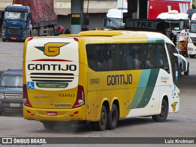 Empresa Gontijo de Transportes 19140 na cidade de Juiz de Fora, Minas Gerais, Brasil, por Luiz Krolman. ID da foto: 10399184.