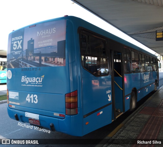 Biguaçu Transportes Coletivos Administração e Participação 413 na cidade de Florianópolis, Santa Catarina, Brasil, por Richard Silva. ID da foto: 10398549.