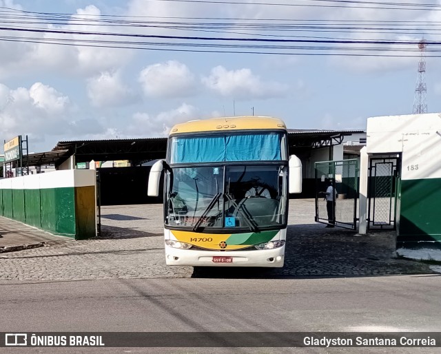 Empresa Gontijo de Transportes 14700 na cidade de Aracaju, Sergipe, Brasil, por Gladyston Santana Correia. ID da foto: 10404568.