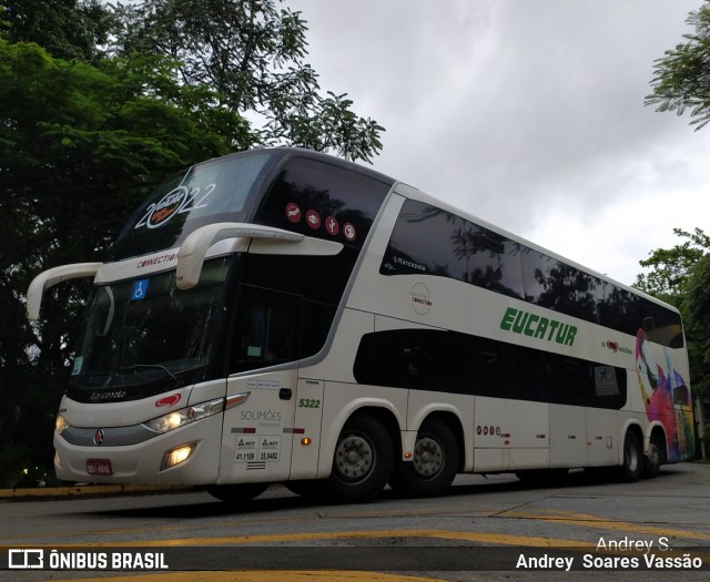 Eucatur - Empresa União Cascavel de Transportes e Turismo 5322 na cidade de São Paulo, São Paulo, Brasil, por Andrey  Soares Vassão. Número da foto: #10403607.