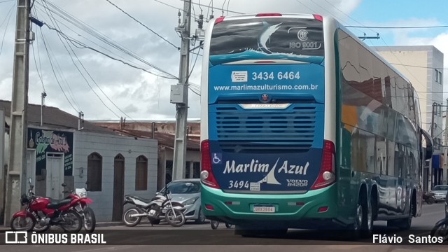 Marlim Azul Turismo 3494 na cidade de Barra da Estiva, Bahia, Brasil, por Flávio  Santos. Número da foto: #10403424.