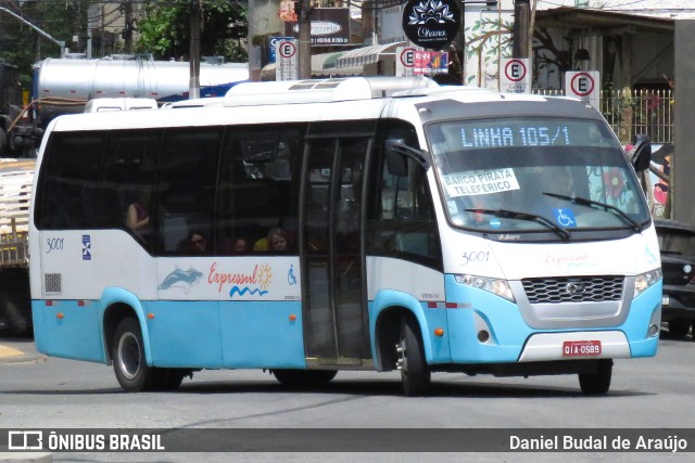 Expressul - Londpart S.A Transportes Urbanos 3001 na cidade de Balneário Camboriú, Santa Catarina, Brasil, por Daniel Budal de Araújo. Número da foto: #10402556.