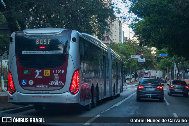 Viação Campo Belo 7 1519 na cidade de São Paulo, São Paulo, Brasil, por Gabriel Nunes de Carvalho. Número da foto: #10402543.