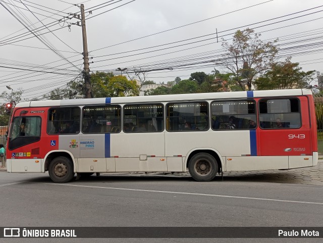 Rigras Transporte Coletivo e Turismo 943 na cidade de Ribeirão Pires, São Paulo, Brasil, por Paulo Mota. ID da foto: 10402902.