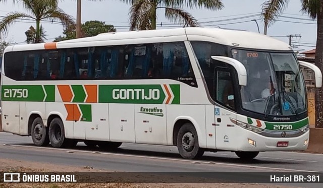 Empresa Gontijo de Transportes 21750 na cidade de Betim, Minas Gerais, Brasil, por Hariel BR-381. ID da foto: 10401524.