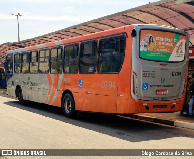 Viação Osasco 0794 na cidade de Osasco, São Paulo, Brasil, por Diego Cardoso da Silva. ID da foto: 10401504.