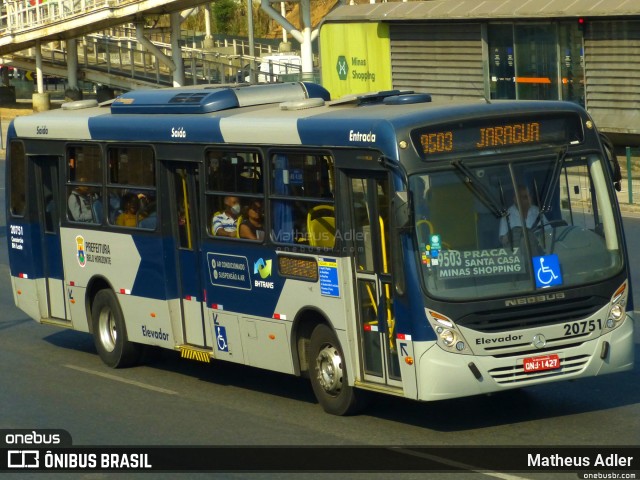 Viação Getúlio Vargas 20751 na cidade de Belo Horizonte, Minas Gerais, Brasil, por Matheus Adler. Número da foto: #10407030.