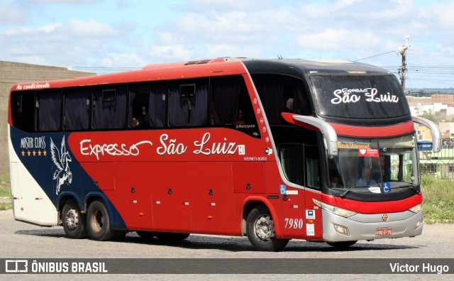 Expresso São Luiz 7980 na cidade de Caruaru, Pernambuco, Brasil, por Victor Hugo. ID da foto: 10407497.