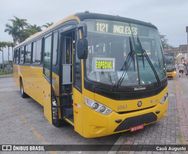 Canasvieiras Transportes 6063 na cidade de Florianópolis, Santa Catarina, Brasil, por Cauã Augusto. Número da foto: #10407313.