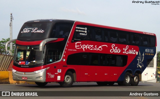 Expresso São Luiz 7700 na cidade de Goiânia, Goiás, Brasil, por Andrey Gustavo. Número da foto: #10404919.