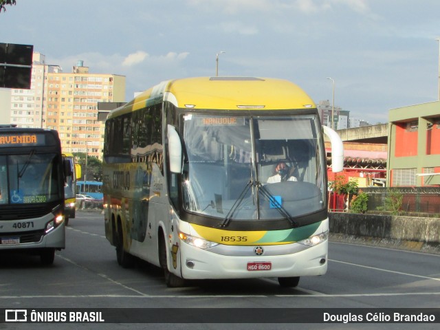 Empresa Gontijo de Transportes 18535 na cidade de Belo Horizonte, Minas Gerais, Brasil, por Douglas Célio Brandao. ID da foto: 10407547.