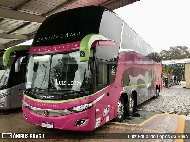 Viação Garcia 86135 na cidade de Guaratinguetá, São Paulo, Brasil, por Luiz Eduardo Lopes da Silva. ID da foto: 10409274.