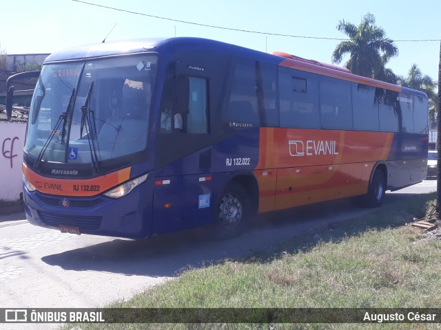 Evanil Transportes e Turismo RJ 132.022 na cidade de Nova Iguaçu, Rio de Janeiro, Brasil, por Augusto César. Número da foto: #10408620.