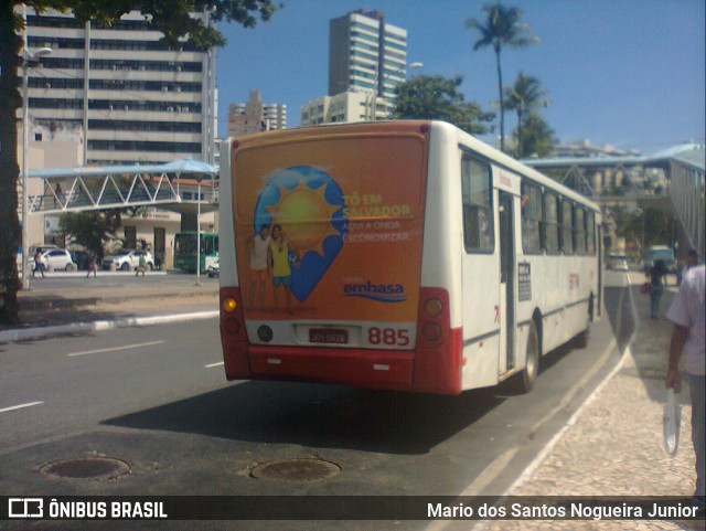 BTM - Bahia Transportes Metropolitanos 885 na cidade de Salvador, Bahia, Brasil, por Mario dos Santos Nogueira Junior. Número da foto: #10409643.