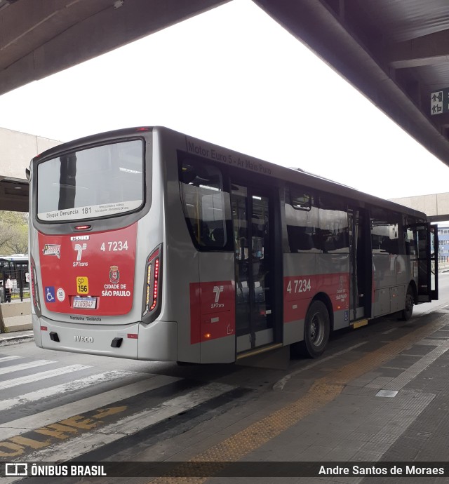 Pêssego Transportes 4 7234 na cidade de São Paulo, São Paulo, Brasil, por Andre Santos de Moraes. ID da foto: 10410247.