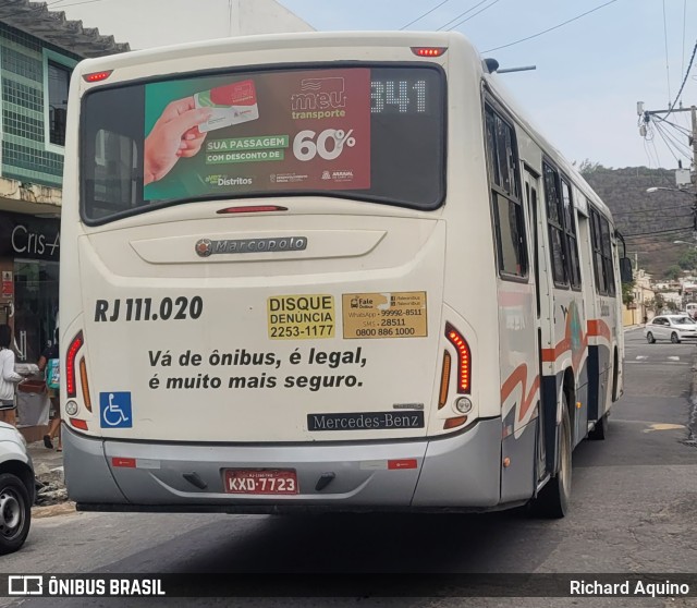 Auto Viação Salineira RJ 111.020 na cidade de Arraial do Cabo, Rio de Janeiro, Brasil, por Richard Aquino. Número da foto: #10408512.