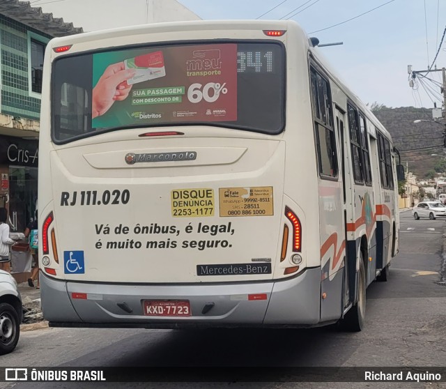 Auto Viação Salineira RJ 111.020 na cidade de Arraial do Cabo, Rio de Janeiro, Brasil, por Richard Aquino. ID da foto: 10408512.