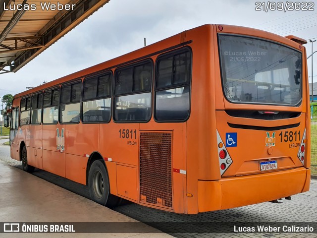 Leblon Transporte de Passageiros 15811 na cidade de Fazenda Rio Grande, Paraná, Brasil, por Lucas Weber Calizario. ID da foto: 10409906.