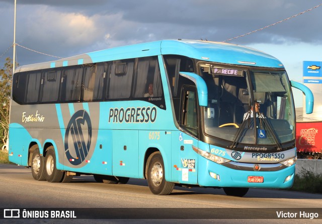 Auto Viação Progresso 6075 na cidade de Caruaru, Pernambuco, Brasil, por Victor Hugo. ID da foto: 10411003.