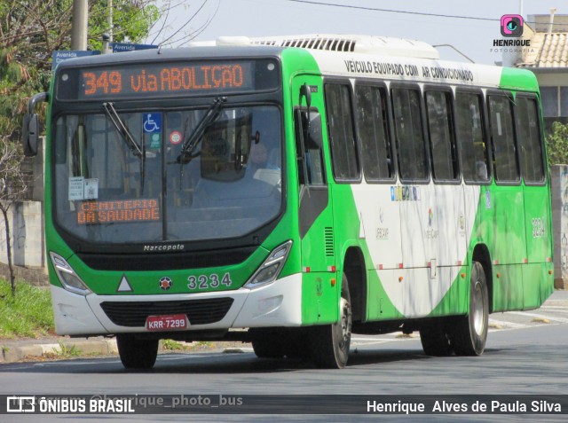 VB Transportes e Turismo 3234 na cidade de Campinas, São Paulo, Brasil, por Henrique Alves de Paula Silva. ID da foto: 10409069.