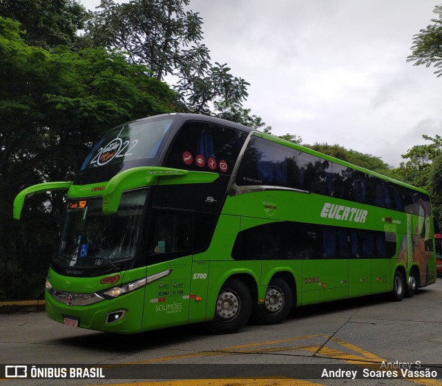 Eucatur - Empresa União Cascavel de Transportes e Turismo 5700 na cidade de São Paulo, São Paulo, Brasil, por Andrey  Soares Vassão. Número da foto: #10408287.