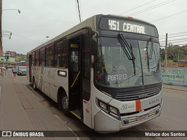 Transportes Blanco RJ 136.016 na cidade de Japeri, Rio de Janeiro, Brasil, por Walace dos Santos. ID da foto: 10408503.