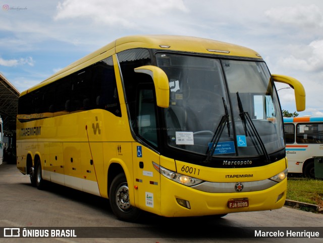 Viação Itapemirim 60011 na cidade de Sobradinho, Distrito Federal, Brasil, por Marcelo Henrique. ID da foto: 10411536.