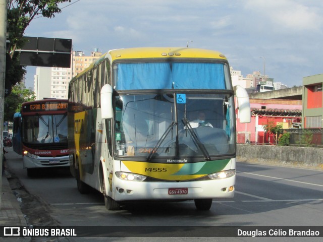 Empresa Gontijo de Transportes 14555 na cidade de Belo Horizonte, Minas Gerais, Brasil, por Douglas Célio Brandao. ID da foto: 10411567.