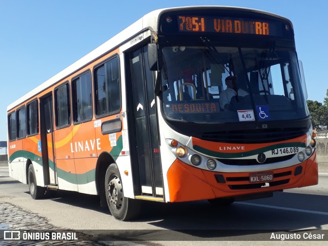 Linave Transportes RJ 146.089 na cidade de Nova Iguaçu, Rio de Janeiro, Brasil, por Augusto César. Número da foto: #10413070.