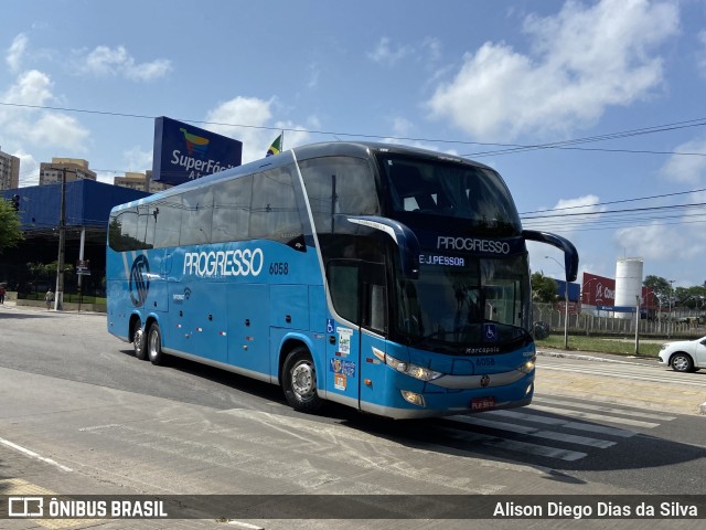 Auto Viação Progresso 6058 na cidade de Natal, Rio Grande do Norte, Brasil, por Alison Diego Dias da Silva. ID da foto: 10414471.