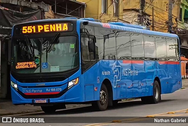 Viação Nossa Senhora da Penha RJ 188.070 na cidade de Rio de Janeiro, Rio de Janeiro, Brasil, por Nathan Gabriel. Número da foto: #10414907.
