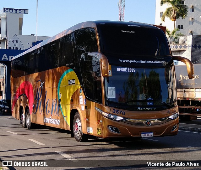 Poloni Turismo 3570 na cidade de Aparecida, São Paulo, Brasil, por Vicente de Paulo Alves. ID da foto: 10414680.