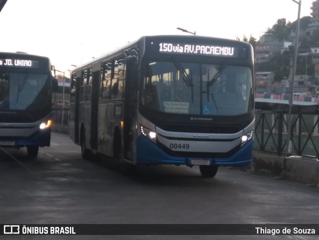 Viação Cidade de Caieiras 00449 na cidade de Franco da Rocha, São Paulo, Brasil, por Thiago de Souza. Número da foto: #10415349.