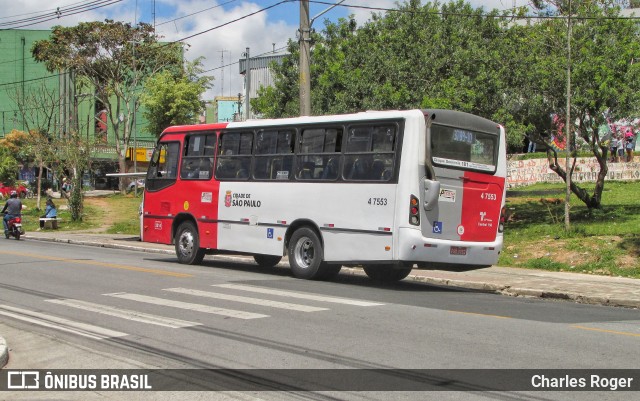 Pêssego Transportes 4 7553 na cidade de São Paulo, São Paulo, Brasil, por Charles Roger. Número da foto: #10414911.