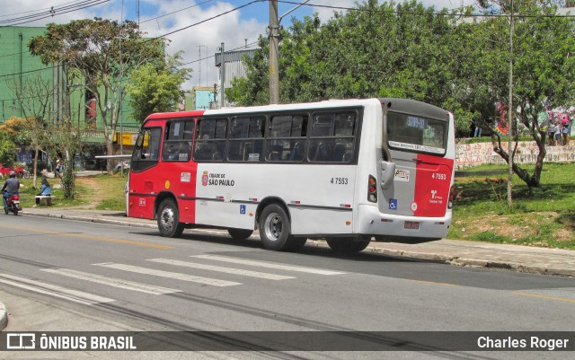 Pêssego Transportes 4 7553 na cidade de São Paulo, São Paulo, Brasil, por Charles Roger. ID da foto: 10414911.